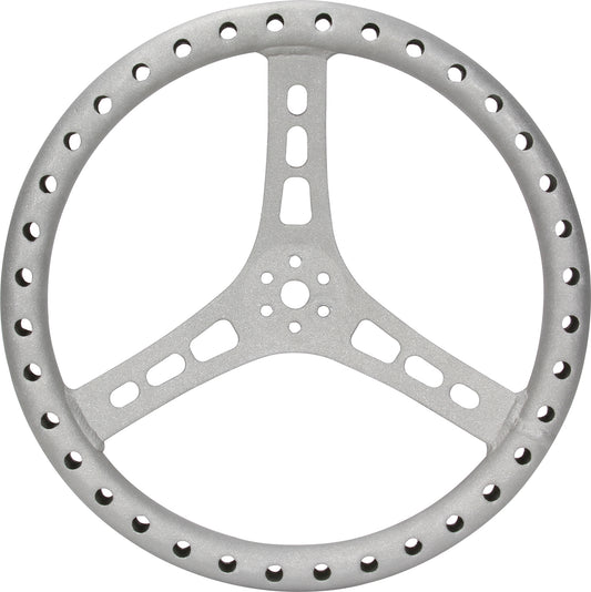 Quickcar Racing Products  15in Steering Wheel L/W Aluminum Raw  QRP68-005