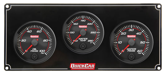Quickcar Racing Products Redline 3 Gauge Panel OP/WT/WP MPN QRP69-3016