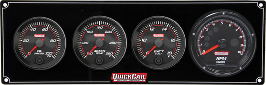 Quickcar Racing Products Redline 3-1 Gauge Panel OP/WT/Volt w/Recall Tach MPN QRP69-3047