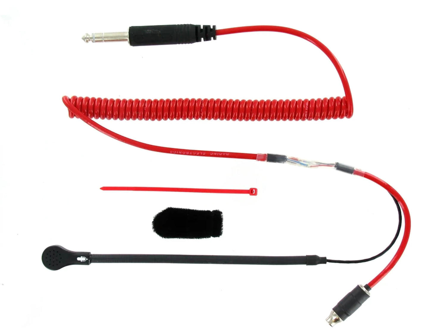 Racing Electronics Helmet Kit w/ Compact Flex Boom 3 Conn. Cord MPN RCERT605-C