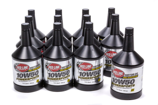 Redline Oil  10w50 Powersports Motor Oil Case 12x1 Qt.  RED42624