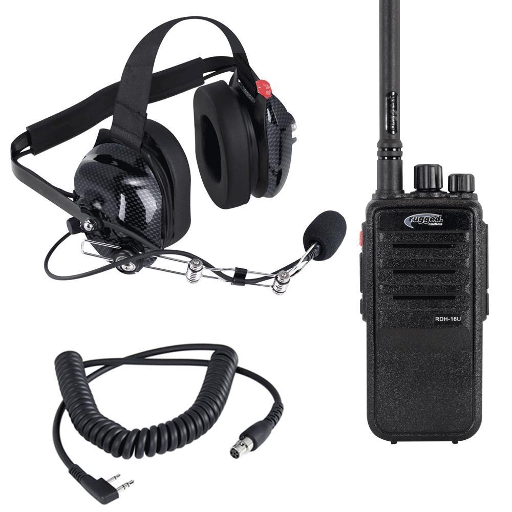 Rugged Radios  Radio Kit Crew Chief / Spotter 5watt UHF  RGRCREW-RDH-U