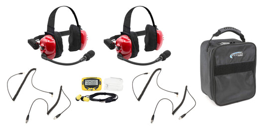 Rugged Radios Headset Track Talk Red Linkable Intercom Fan MPN RGRH80-FAN