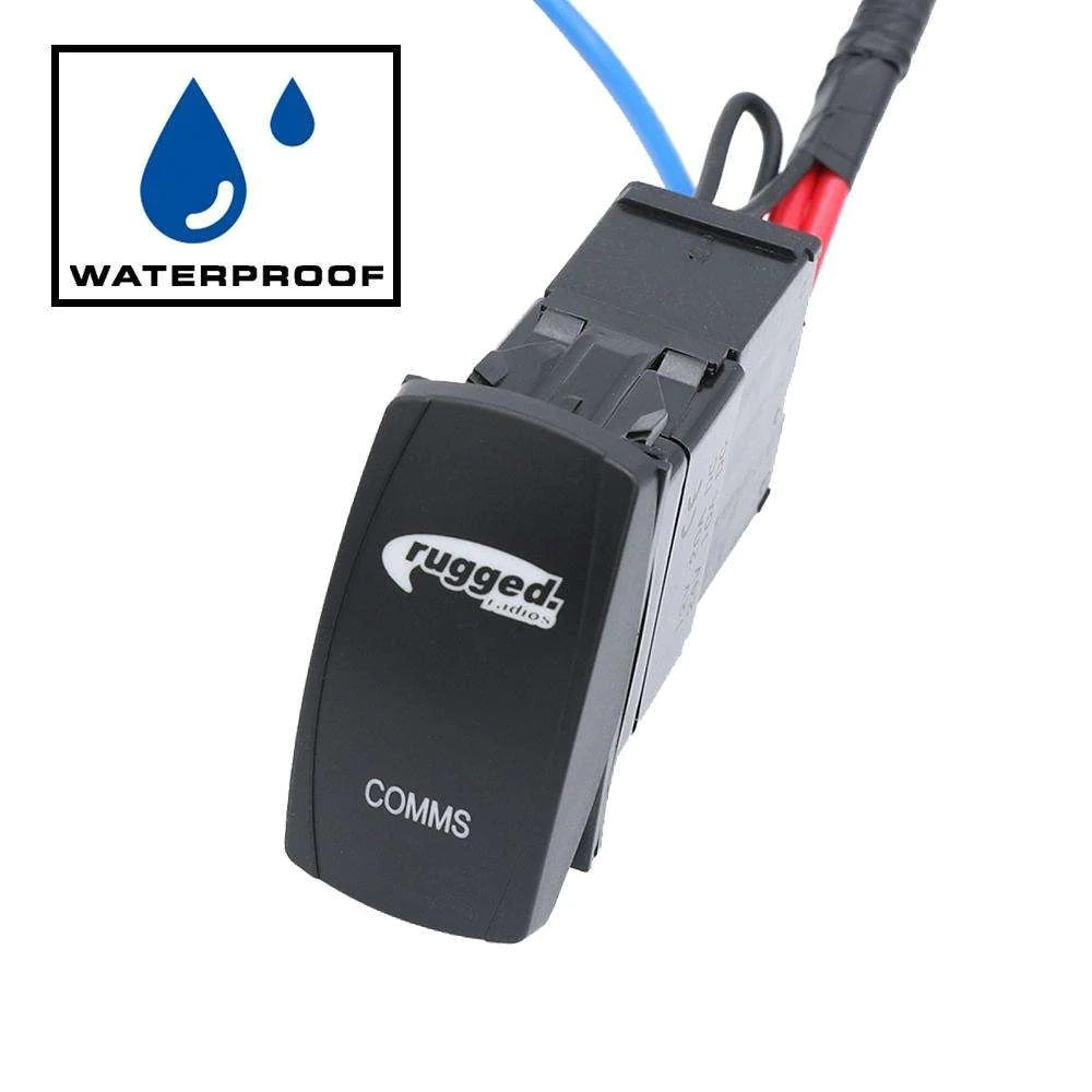 Rugged Radios Rocker Switch Waterproof w/Harness GMR25 MPN RGRPH-MS-WP