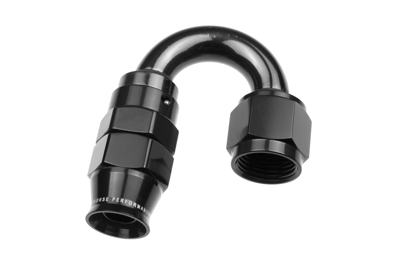 Redhorse Performance 8AN PTFE Hose Ends Black 180 RHP1280-08-2