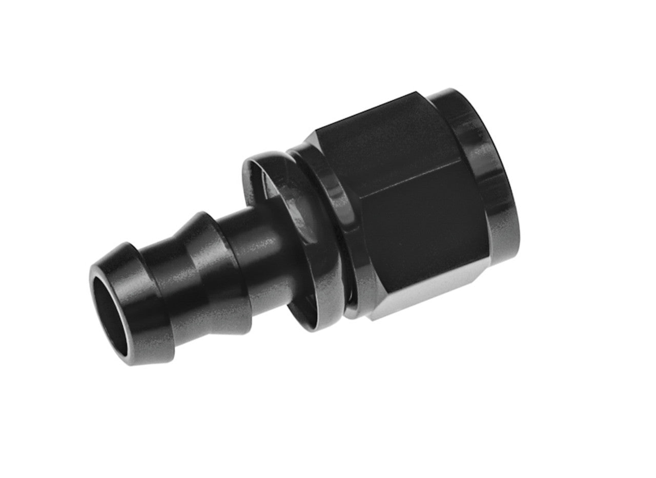 Redhorse Performance 8AN Push Lock Hose End Str Black RHP2000-08-2
