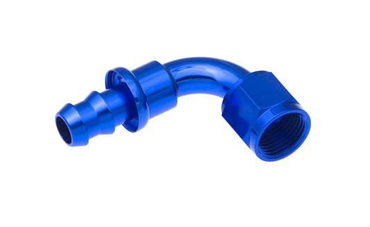 Redhorse Performance 8AN Push Lock Hose End s- Blue 90 RHP2090-08-1