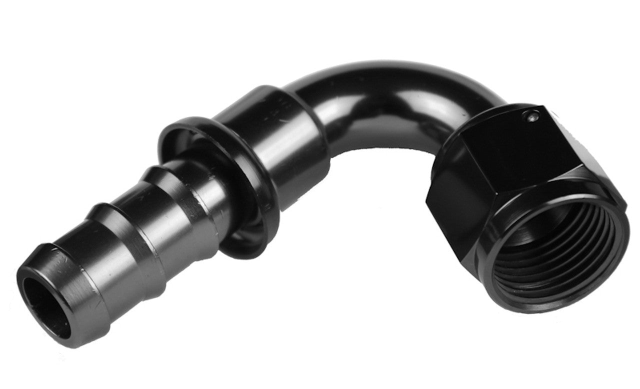 Redhorse Performance 8AN Push Lock Hose End s- Black 120 RHP2120-08-2