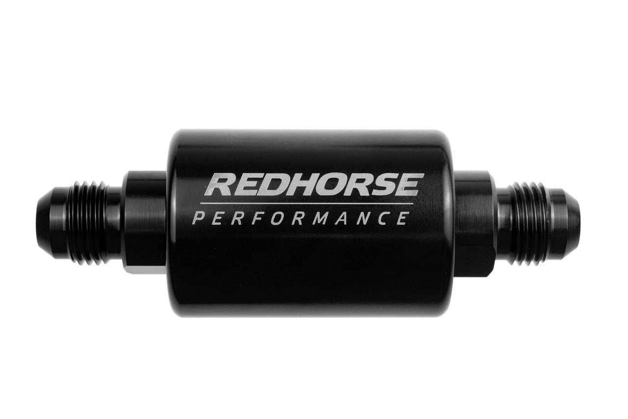 Redhorse Performance 8AN Fuel Filter- Black  RHP4151-08-2
