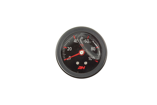 Redhorse Performance Fuel Pressure Gauge Bla ck RHP5002-100-3