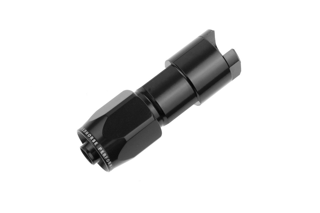 Redhorse Performance 6AN to 3/8 EFI Adapter Quick Disconnect Black RHP8000-06-06-2