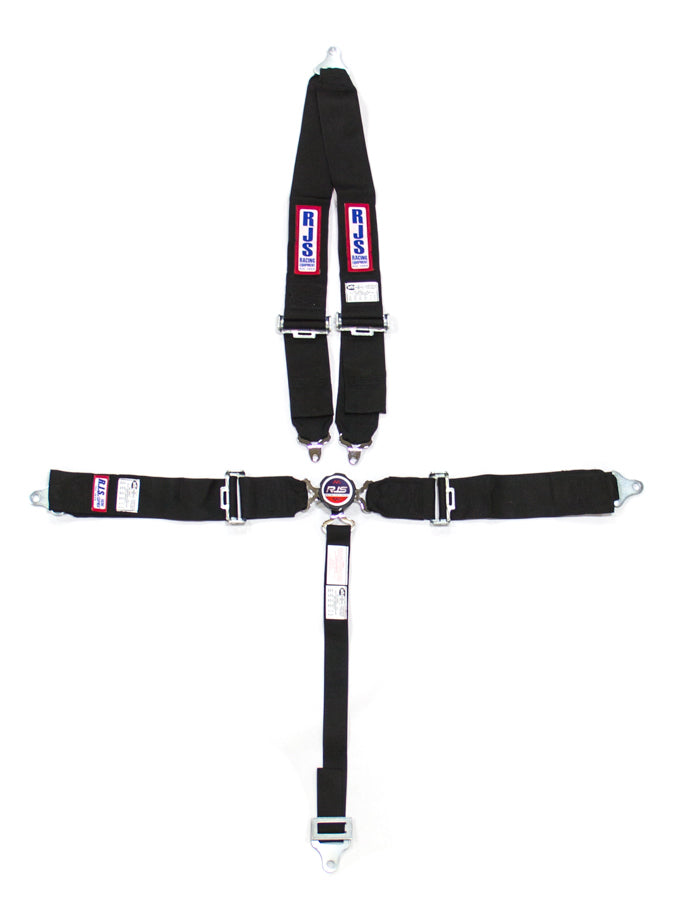 Rjs Safety  5 PT Harness System Q/R BK Roll Bar 2inSub  RJS1029301