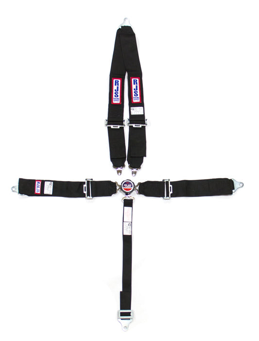 Rjs Safety  5 PT Harness System Q/R BK Roll Bar 2inSub  RJS1029301