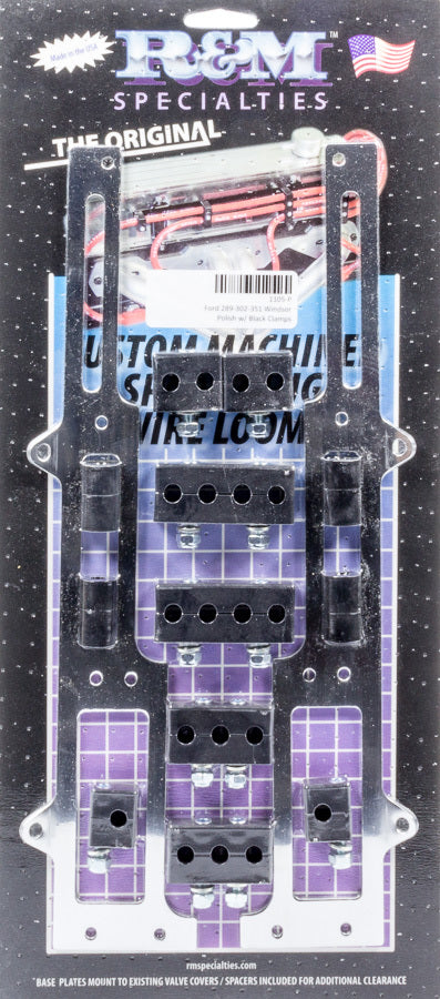 R And M Specialties  Spark Plug Wire Loom SBF Polished  RMW1105-P