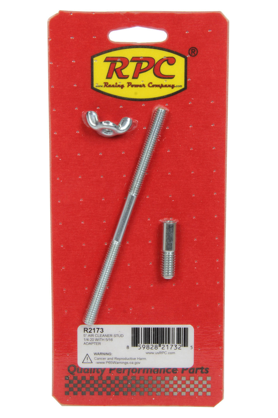 Racing Power Co-Packaged  5In Air Cleaner Stud 1/ 4-20 With 5/16 Adapter  RPCR2173