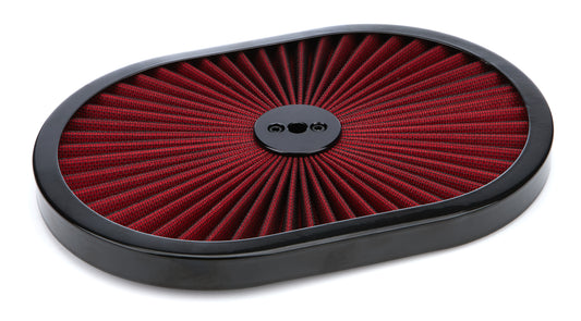 Racing Power Co-Packaged  12in Super Flow Air Cleaner Red Mesh  RPCR2214T