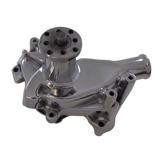 Racing Power Co-Packaged  SB Chevy Aluminum Water Pump Long- Chrome  RPCR3951C