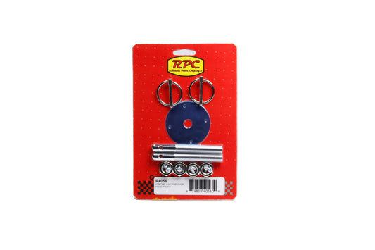 Racing Power Co-Packaged  Chrome 3/16In Flip-Over Hood Pin Kit - Steel  RPCR4056