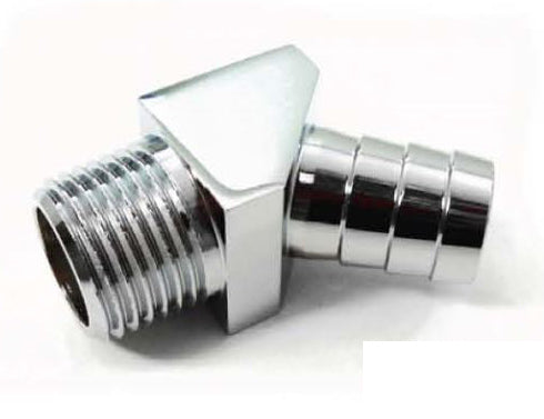 Racing Power Co-Packaged Aluminum 45 Degree Fitti ng 1/2In NPT 5/8In Barbs MPN RPCR4528