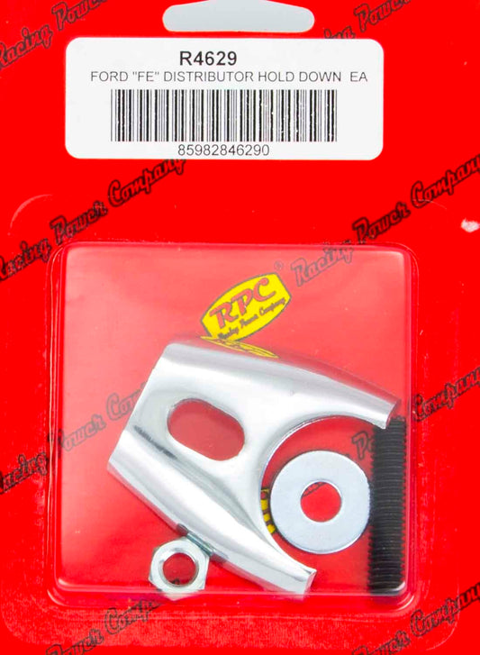 Racing Power Co-Packaged  Ford FE Comp Style Distributor Clamp Chrome  RPCR4629