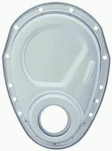 Racing Power Co-Packaged  Raw Steel SB Chevy Timi ng Chain Cover Kit  RPCR4934RAW