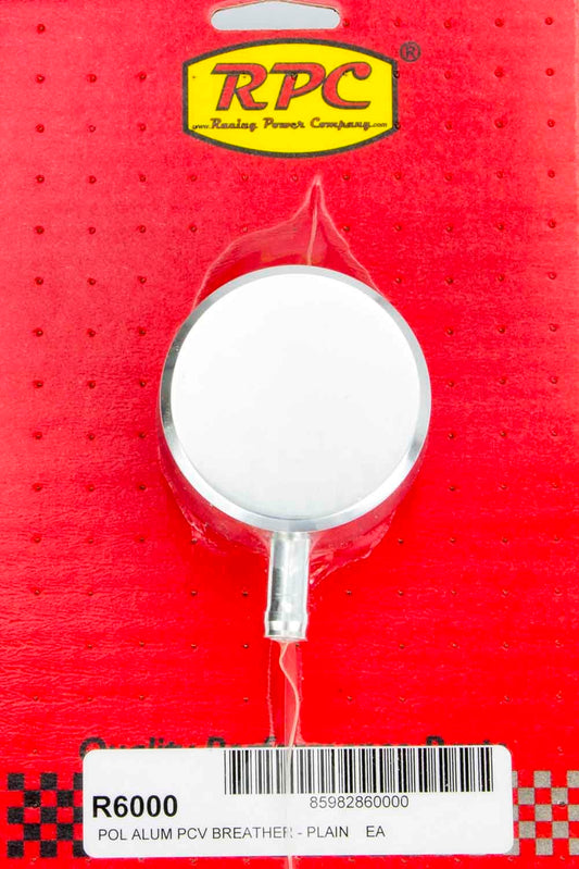 Racing Power Co-Packaged Alum Plain PCV Breather Polished MPN RPCR6000