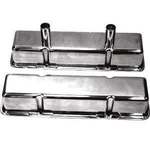 Racing Power Co-Packaged  Polished Alum SB Chevy Circle Track Valve Cover  RPCR6140