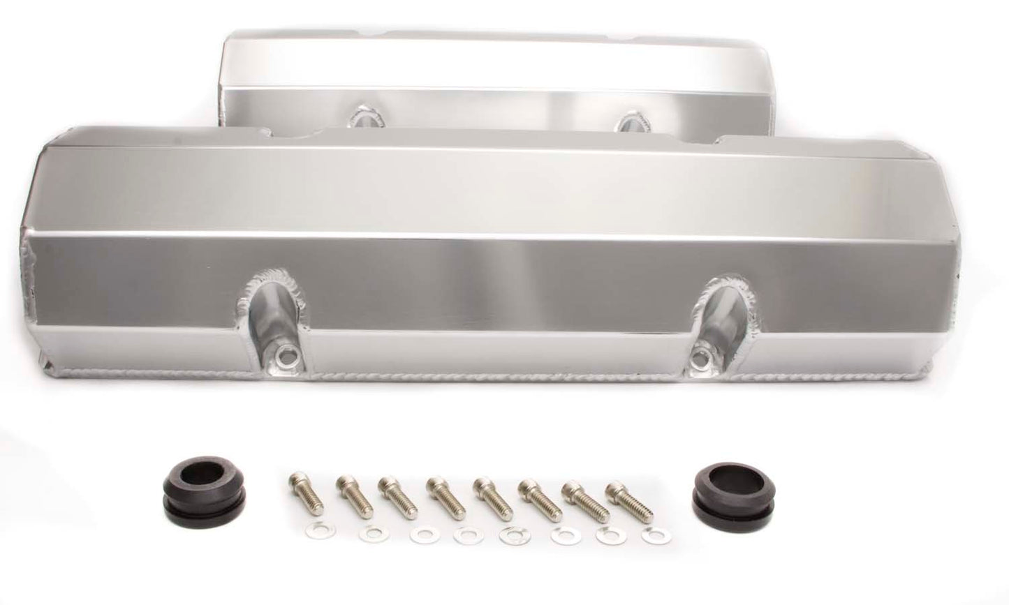 Racing Power Co-Packaged GM Fabricated Aluminum Valve Covers w/o Hole MPN RPCR6147 For Chevy
