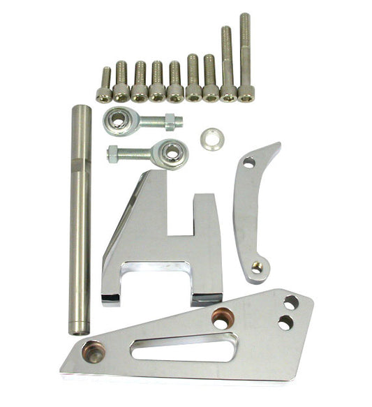 Racing Power Co-Packaged Chrome Alum SB Chevy Alternator Bracket Swp MPN RPCR6405 For Chevy
