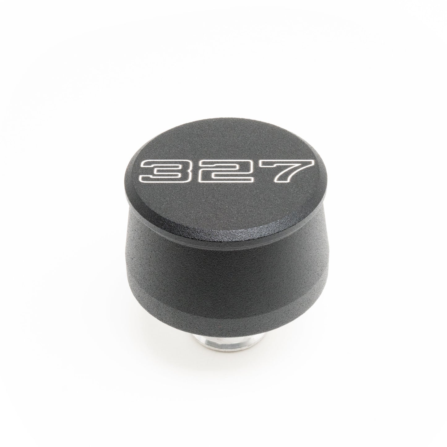 Racing Power Co-Packaged Valve Cover Breather 327 Logo Black Each MPN RPCR8207