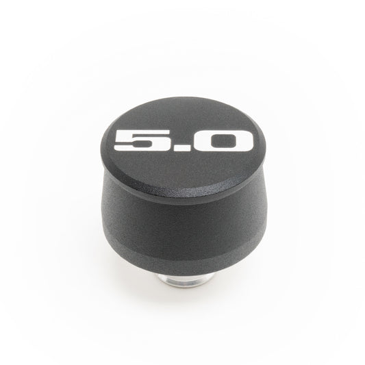 Racing Power Co-Packaged Valve Cover Breather 5.0 Logo Black Each MPN RPCR8217