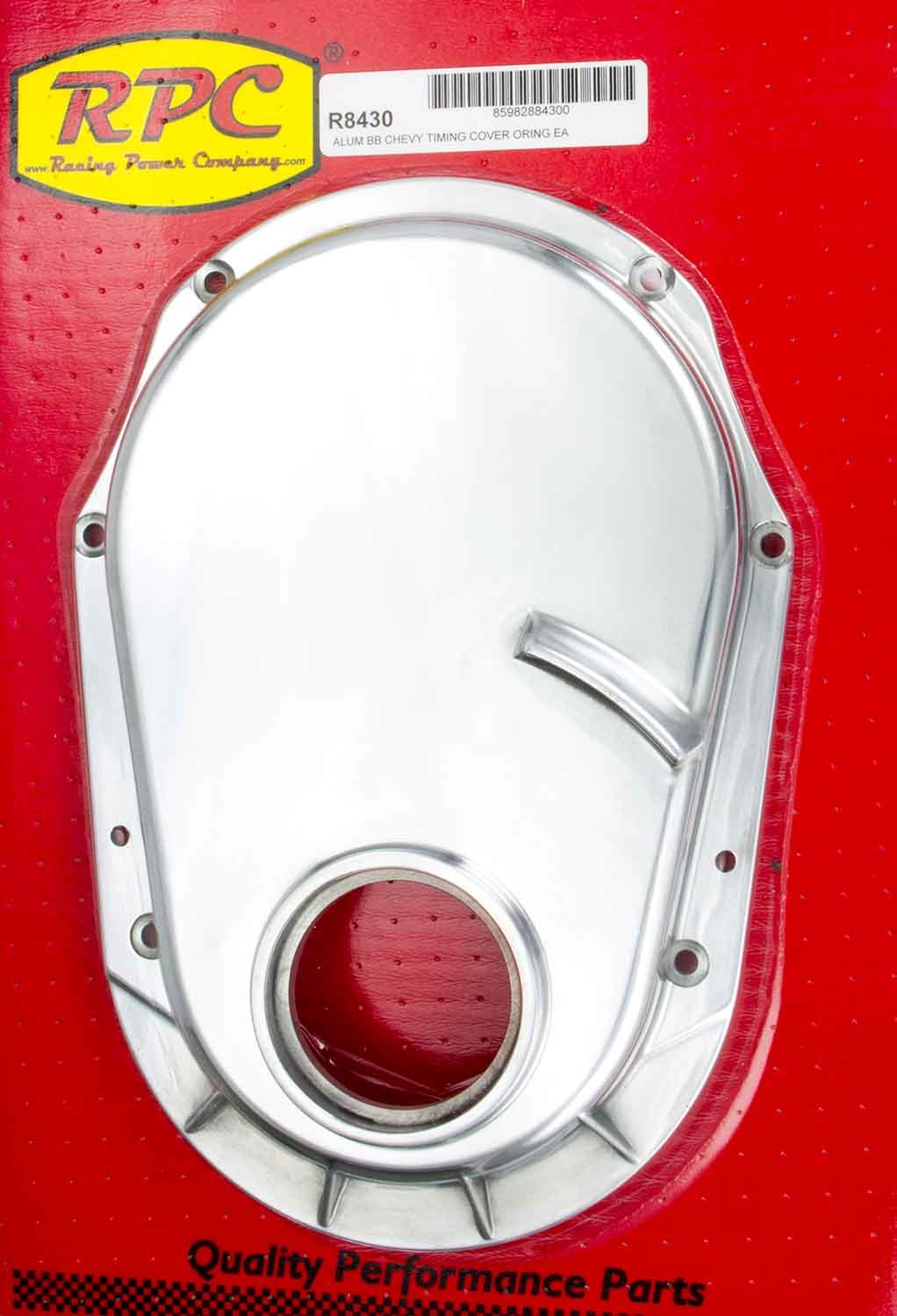 Racing Power Co-Packaged BBC 96- Alum Timing Chain Cover Polished MPN RPCR8430 For Chevy
