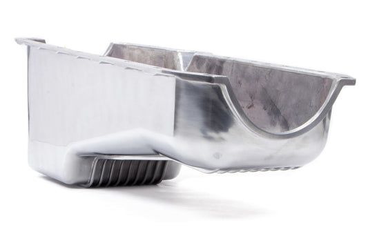 Racing Power Co-Packaged 55-79 SBC Alum Stock Oil Pan Polished MPN RPCR8442 For Chevy