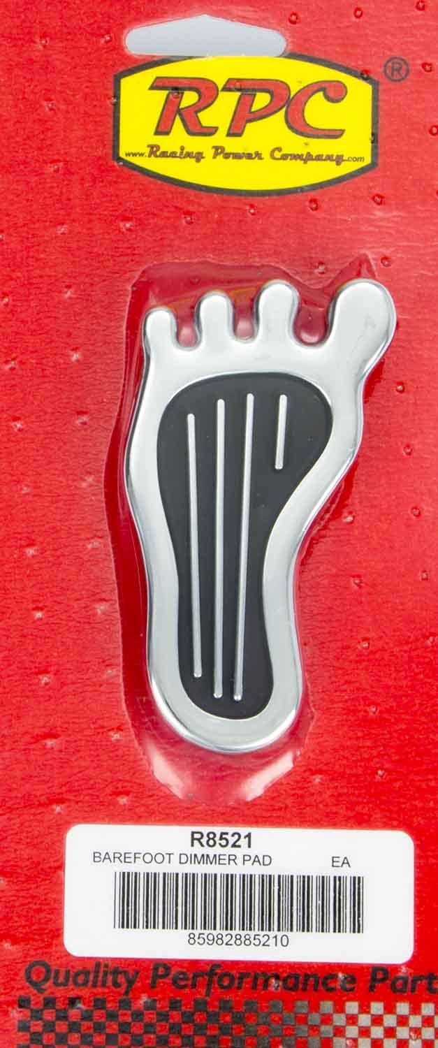 Racing Power Co-Packaged  Dimmer Pad Barefoot Chrome Steel  RPCR8521