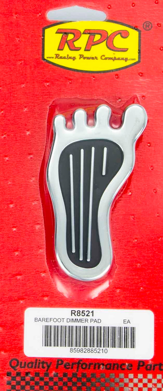 Racing Power Co-Packaged  Dimmer Pad Barefoot Chrome Steel  RPCR8521