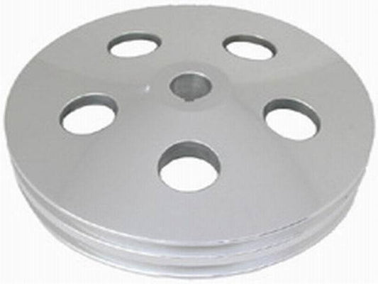 Racing Power Co-Packaged Satin GM Power Steering 2V Pulley w/Keyway MPN RPCR8847