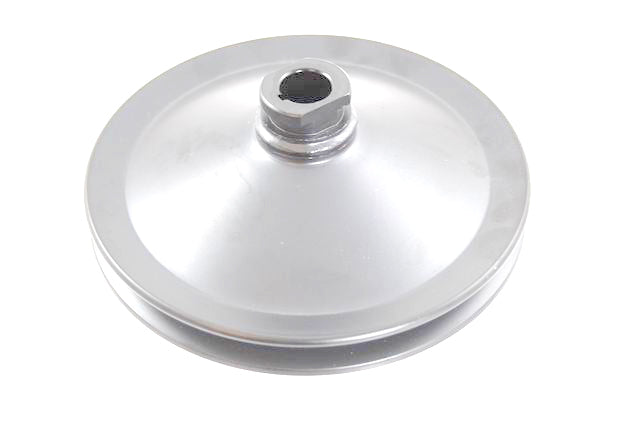 Racing Power Co-Packaged  283/327 GM SB Power Stee ring Pulley Chrome  RPCR8946