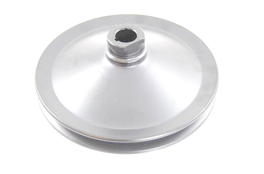 Racing Power Co-Packaged  283/327 GM SB Power Stee ring Pulley Chrome  RPCR8946