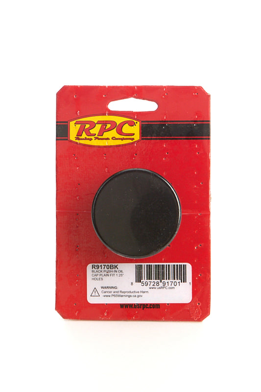 Racing Power Co-Packaged  Oil Cap Push On Black   RPCR9170BK