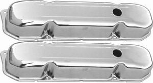 Racing Power Co-Packaged Chrome Steel Chrysler 383-440 Short Valve Covr MPN RPCR9299 For Mopar B / RB-Series