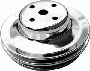 Racing Power Co-Packaged BB Chevy Double Groove Long Water Pump Pulley MPN RPCR9723 For Chevy