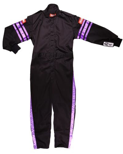 Racequip Black Suit Single Layer Kids X-Small Purple Trim MPN RQP1950591