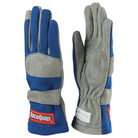 Racequip Gloves Single Layer Small Blue SFI MPN RQP351022
