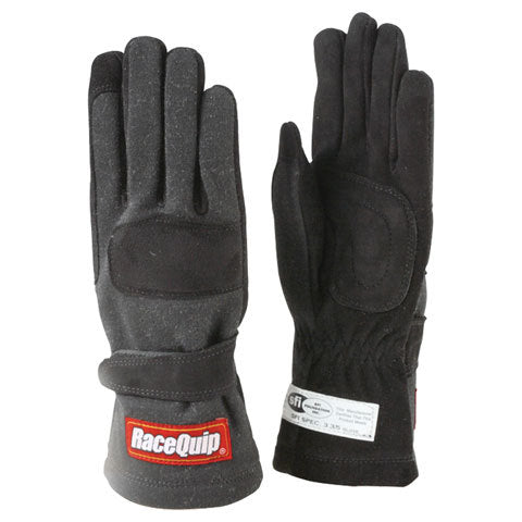 Racequip  Gloves Double Layer X-Small Black SFI-5  RQP355001
