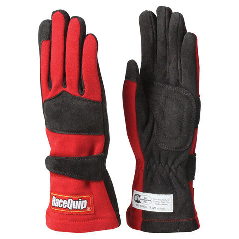 Racequip  Gloves Double Layer Medium Red SFI  RQP355013