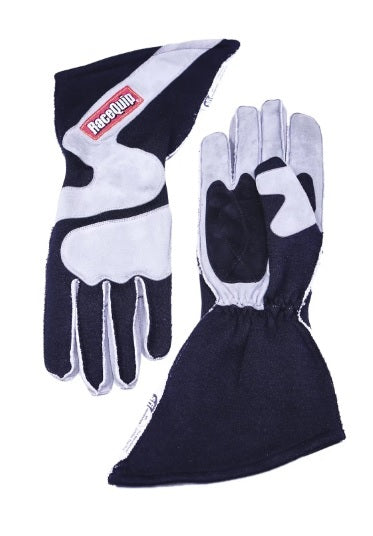 Racequip Gloves Outseam Black/ Gray Small SFI-5 MPN RQP359602