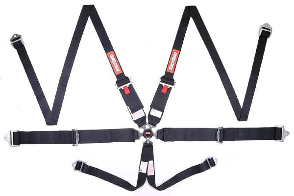 Racequip 6pt Harness Camlock HNR Black SFI MPN RQP747007
