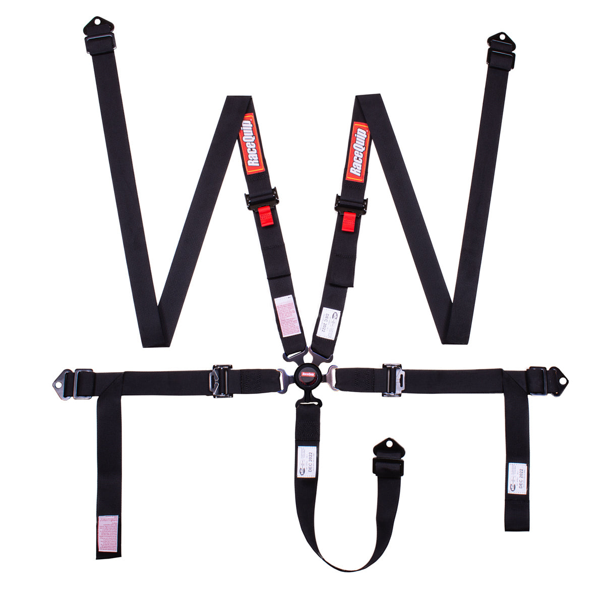 Racequip  Harness 5pt Cam 2in P/D Lap Black SFI 16.1  RQP841001