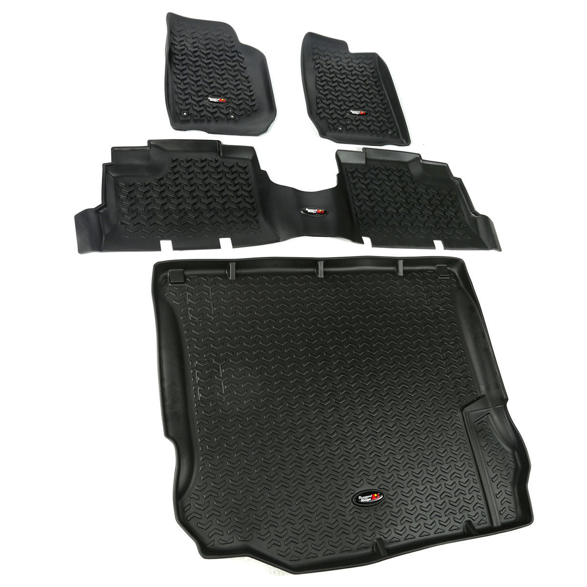 Rugged Ridge  Floor Liner Kit Black 4 Door 11-18 Jeep Wrang  RUG12988.04