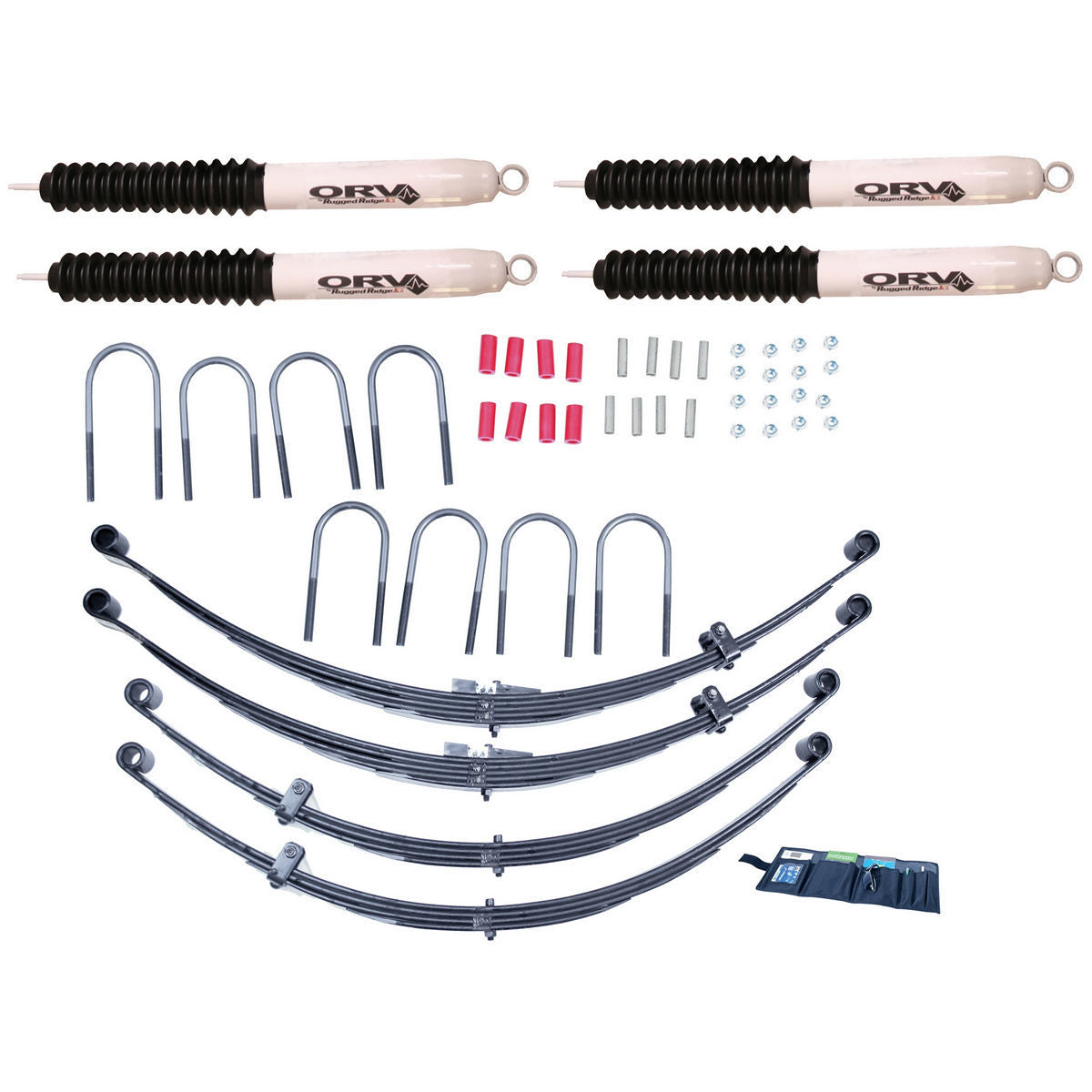Rugged Ridge  Suspension Lift Kit  4 I nch  Shocks; 55-75 Jeep  RUG18415.14